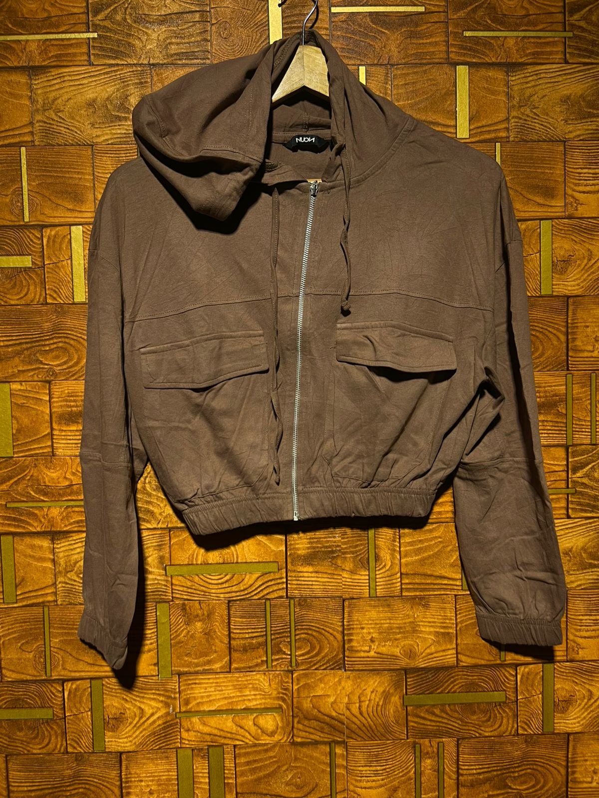 Crop Top with hoody medium jersey