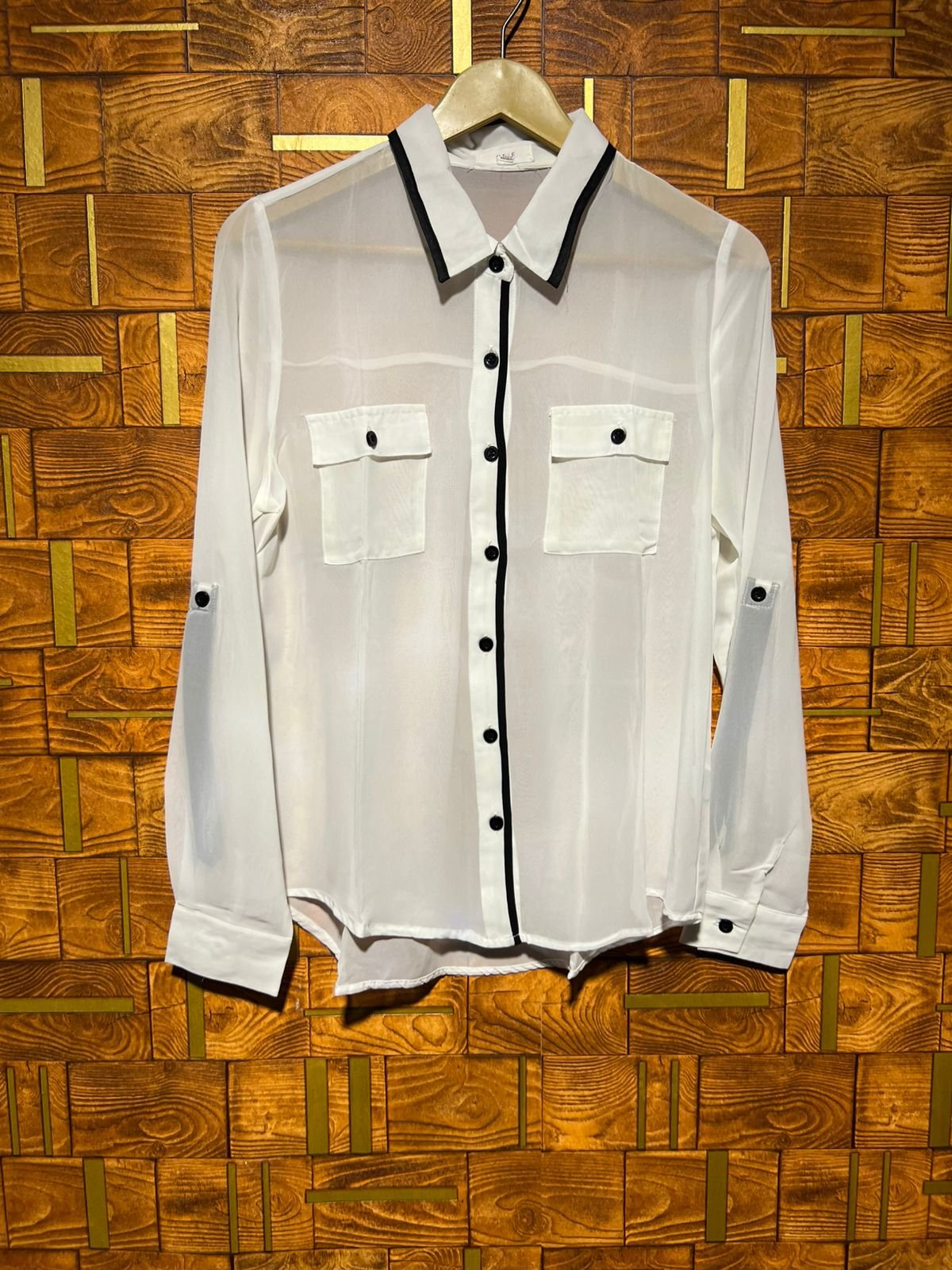 Short Top small chiffon chest 18 length 26
