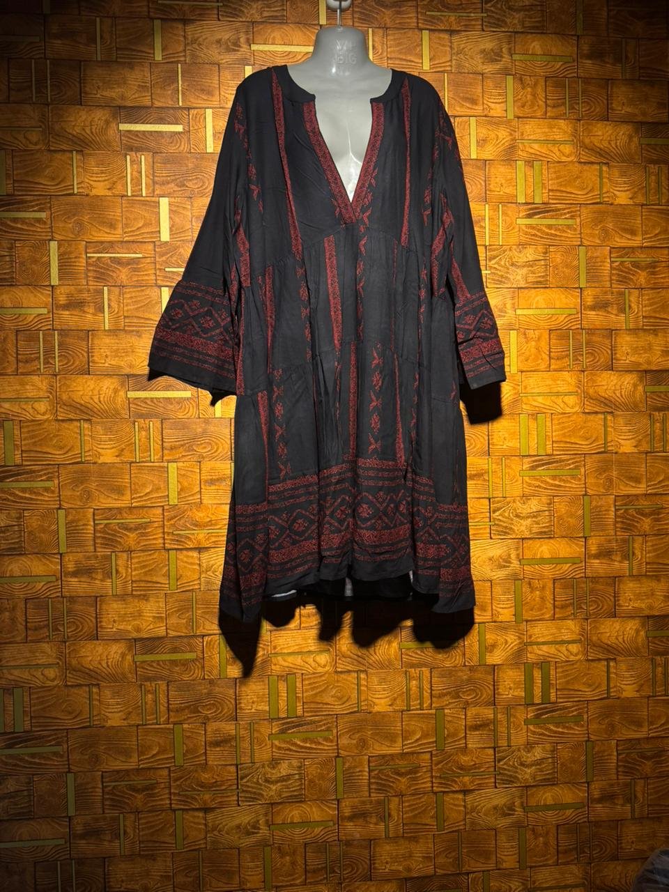 Western dress XL chest 27 length 42 linen