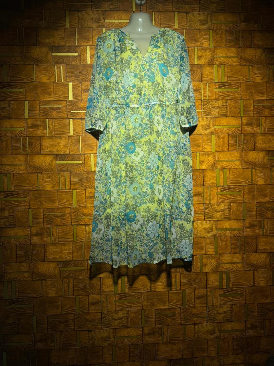 Western dress medium chest 23 length 47 chiffon