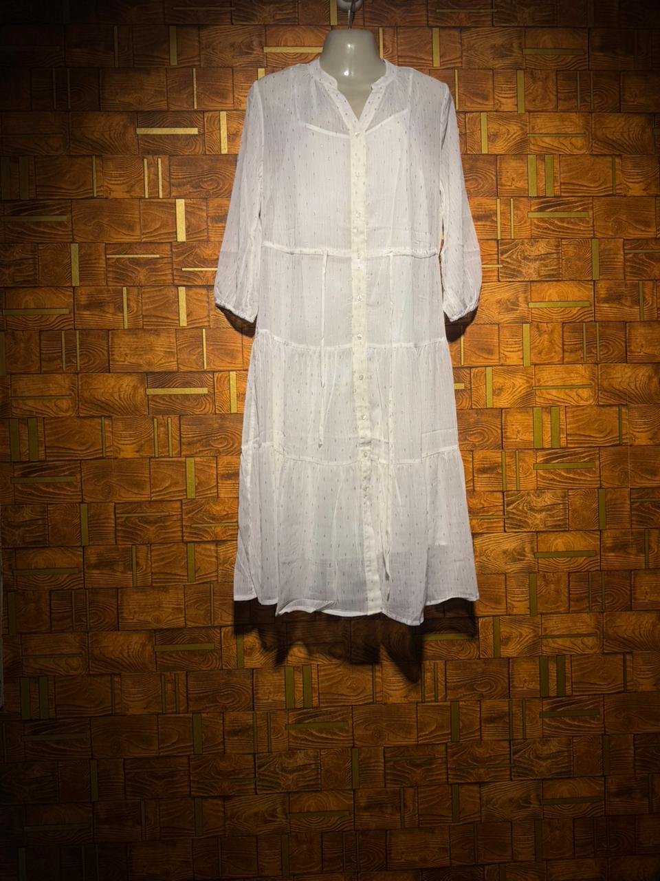 Western dress small chest 19 length 45 chiffon