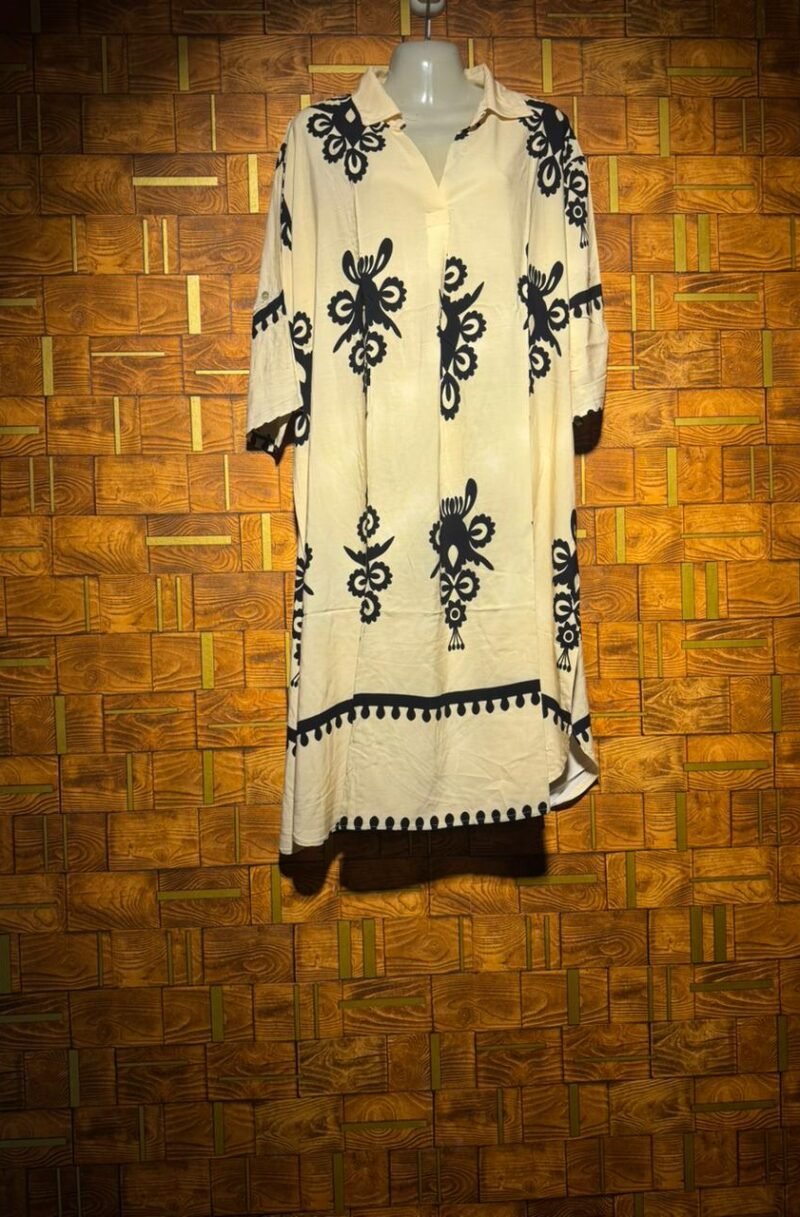Western dress Large chest 30 length 43 linen