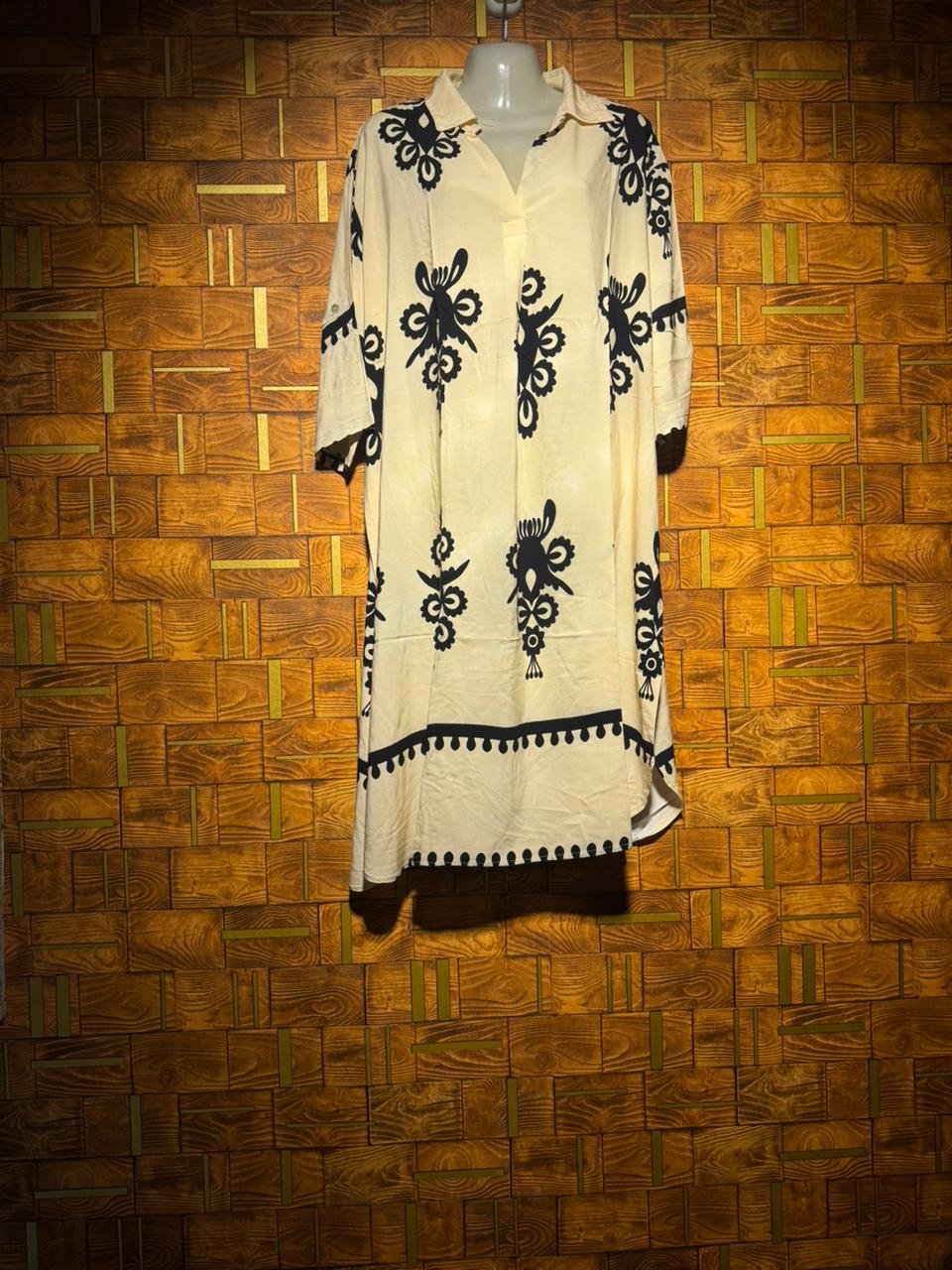 Western dress Large chest 30 length 43 linen