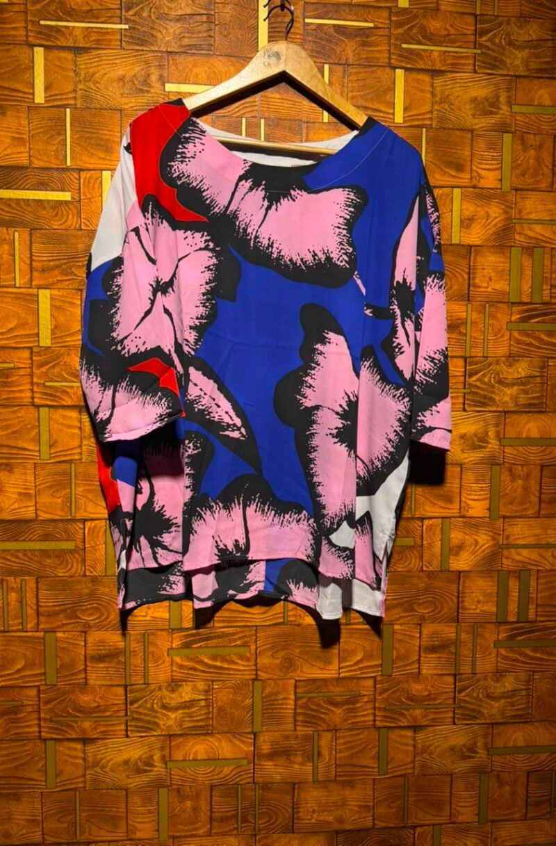 Short top baggy style medium length 29 chiffon