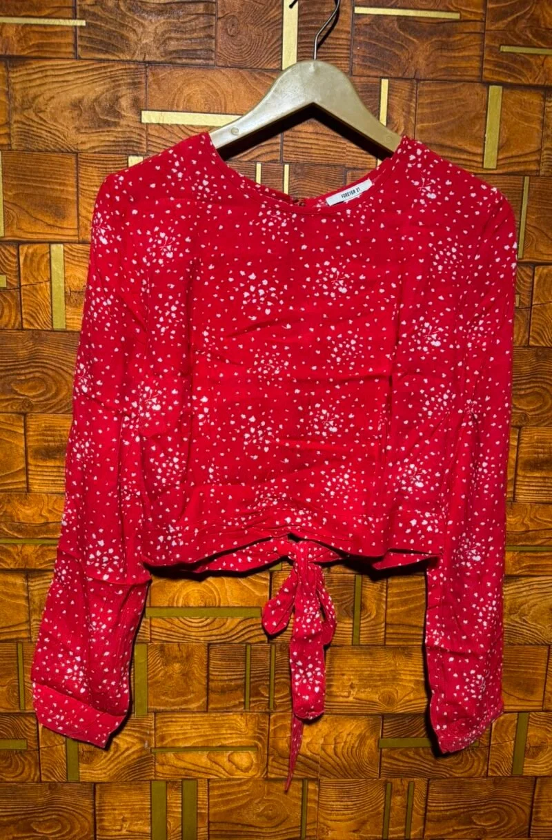 Crop top small chest 20 length 18 chiffon